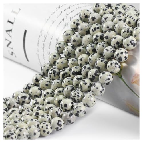 Naturstein Perlen Edelstein Perlen,45 Stück 8mm Dalmatine Naturstein Edelsteinperlen Polierte Runde Edelsteine Zum Auffädeln Edelsteine Steinperlen für Armbänder Ketten DIY Schmuck Basteln Naturstein Perlen Edelstein Perlen,45 Stück 8mm Dalmatine Naturstein Edelsteinperlen Polierte Runde Edelsteine Zum Auffädeln Edelsteine Steinperlen für Armbänder Ketten DIY Schmuck Basteln von Ouubuuy
