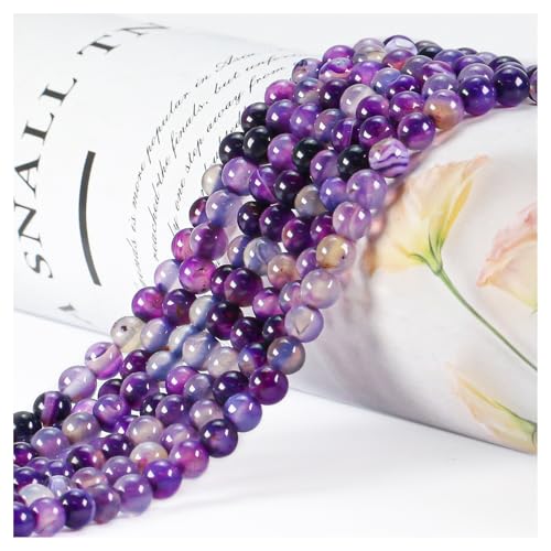 Naturstein Perlen Edelstein Perlen,85 Stück 4mm Lila Streifen Achat Naturstein Edelsteinperlen Polierte Runde Edelsteine Zum Auffädeln Edelsteine Steinperlen für Armbänder Ketten DIY Schmuck Basteln Naturstein Perlen Edelstein Perlen,85 Stück 4mm Lila Streifen Achat Naturstein Edelsteinperlen Polierte Runde Edelsteine Zum Auffädeln Edelsteine Steinperlen für Armbänder Ketten DIY Schmuck Basteln von Ouubuuy
