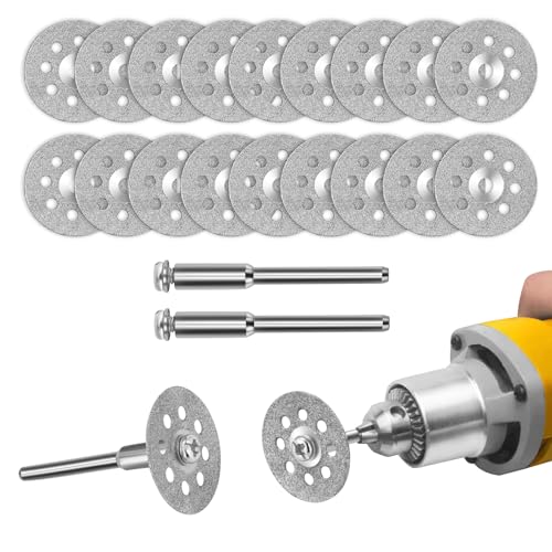 20 Stück Diamant Trennscheibe für Dremel Rotationswerkzeug Zubehör,22mm Diamantscheibe mit 4 Dornen,Trennscheibe für Fliesen,Glas,Stein, Holz 20 Stück Diamant Trennscheibe für Dremel Rotationswerkzeug Zubehör,22mm Diamantscheibe mit 4 Dornen,Trennscheibe für Fliesen,Glas,Stein, Holz von Ouxayapl