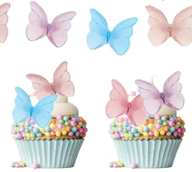 48 Stück Schmetterlings Tortendeko Geburtstag,Farbe von Ouxayapl