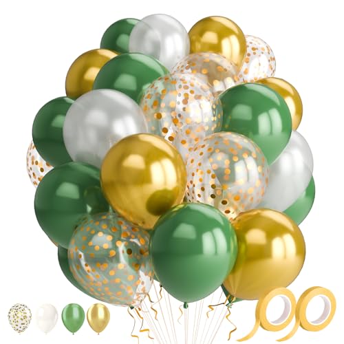 Luftballons Grün Gold,50 Stück Luftballons Salbeigrün Weiß, Luftballons Eukalyptus Grün, Luftballons Geburtstag, Konfetti Latex balloons für Geburtstag, Hochzeit, Jubiläum, Babyparty Dekoration Luftballons Grün Gold,50 Stück Luftballons Salbeigrün Weiß, Luftballons Eukalyptus Grün, Luftballons Geburtstag, Konfetti Latex balloons für Geburtstag, Hochzeit, Jubiläum, Babyparty Dekoration von Ouxayapl