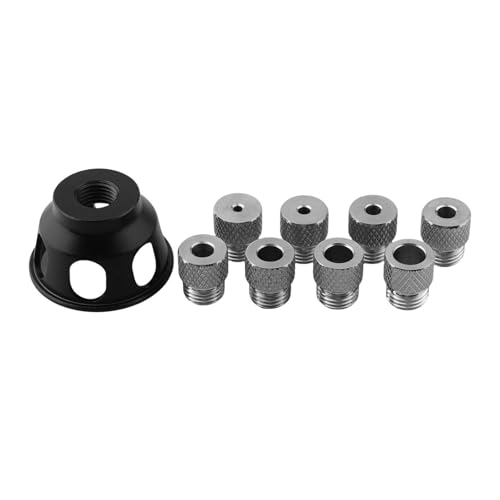 4/9 Stücke Drill Guide Locator Mit Buchse Holzbearbeitung Aluminium Legierung Loch Puncher(A) von Ouxk