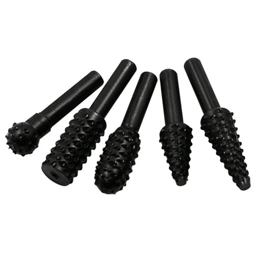 5 STÜCKE 1/4 '' Bohrer Dreh Set For Holzbearbeitung Messer Holzschnitzerei Werkzeug Zimmerei Holz Schneidwerkzeuge WorkDrill Bit Set(Black) von Ouxk