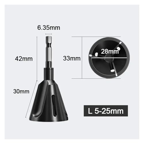 Entgraten Wolfram Stahl Fase Gewinde Trimmer Legierung Entfernen Grat Schraube Stange Bolzen Entgraten Werkzeug(L) von Ouxk