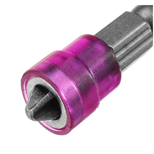 Hochwertiger Magnetischer Schraubendreher-Bit Mit Einzelkopf, Rutschfester Sechskant-Elektroschraubendreher-Satz(Purple) von Ouxk