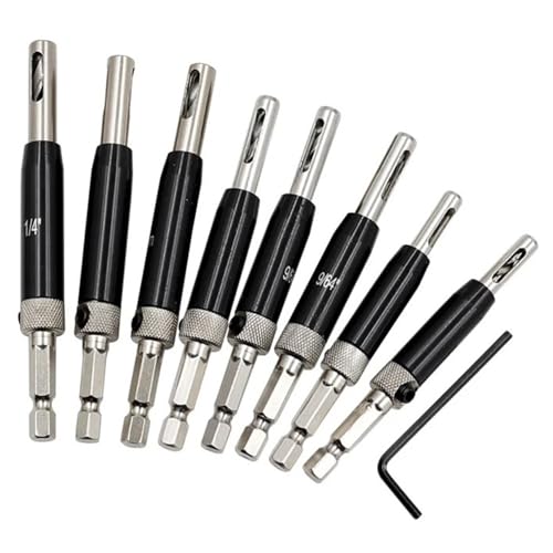 Selbstzentrierende Scharnierbohrer, Bohrer For Die Holzbearbeitung, Tür- Und Fensterscharnier, Positionierungsloch(8pcs black) von Ouxk