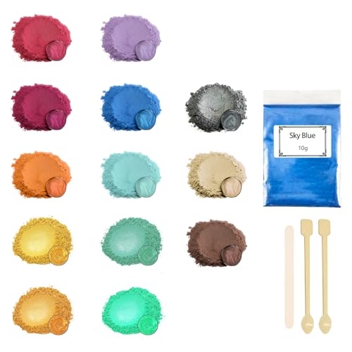 Ovaletta 13 Epoxidharz Farbe 10g,Mica Powder, Kerzen Selber Machen Set, Farbpigmente für Gießpulver, Badebomben Selber Machen, Diy Pigmentpulver für Seifenfarbe, Kerze, Kosmetischer, Schleim Ovaletta 13 Epoxidharz Farbe 10g,Mica Powder, Kerzen Selber Machen Set, Farbpigmente für Gießpulver, Badebomben Selber Machen, Diy Pigmentpulver für Seifenfarbe, Kerze, Kosmetischer, Schleim von Ovaletta