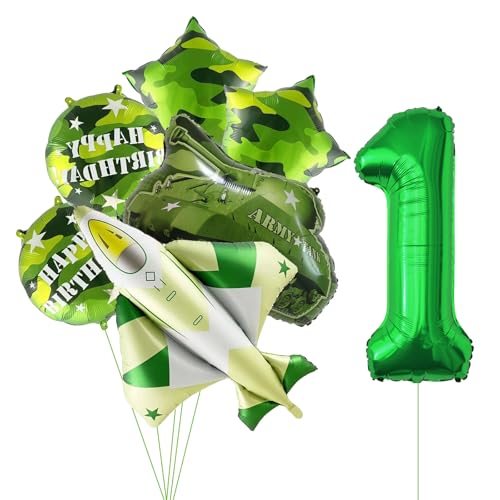 Ovanda 1. Geburtstag Junge, Panzer, Flugzeuge Geburtstagsdeko 1 Jahr, Grün Folienballon 1, Luftballons Geburtstag 1, Kinder Geburtstagsfeier Digital Ballon, Ekorationen für Jubiläumspartys Ovanda 1. Geburtstag Junge, Panzer, Flugzeuge Geburtstagsdeko 1 Jahr, Grün Folienballon 1, Luftballons Geburtstag 1, Kinder Geburtstagsfeier Digital Ballon, Ekorationen für Jubiläumspartys von Ovanda