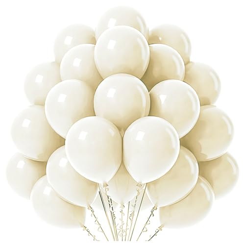 Ovanda 20 Stücke Sandweiße Luftballons,Matt Sand Weiß Helium Ballon,10 Zoll Retro Cream Weiss Latex Ballons, Balloons Beige für Frauen Jungen Geburtstag Hochzeit Valentinstag Verlobung Babyparty Party Ovanda 20 Stücke Sandweiße Luftballons,Matt Sand Weiß Helium Ballon,10 Zoll Retro Cream Weiss Latex Ballons, Balloons Beige für Frauen Jungen Geburtstag Hochzeit Valentinstag Verlobung Babyparty Party von Ovanda