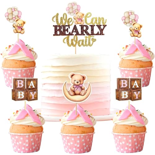 Ovanda 13 Stück Rosa Bär Cupcake Topper, Baby Shower Kuchendekoration,Mädchen Babyparty Kuchen Tortendeko,Oh Baby Cake Topper,Bären Gender Reveal Geburtstagstorte,Topper Geburtstag Cake,Bär Tortendeko Ovanda 13 Stück Rosa Bär Cupcake Topper, Baby Shower Kuchendekoration,Mädchen Babyparty Kuchen Tortendeko,Oh Baby Cake Topper,Bären Gender Reveal Geburtstagstorte,Topper Geburtstag Cake,Bär Tortendeko von Ovanda