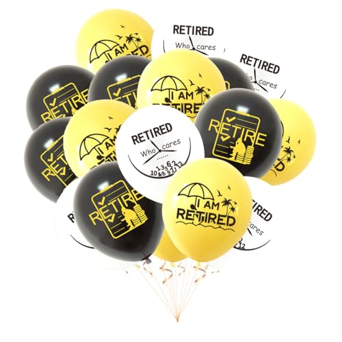 Ovanda 18 Stück Ruhestand Luftballons, Renteneintritt Deko, Endlich Rente, Latexballons Deko Set, Helium Ballons Dekoration, Deko Rente Ruhestand, für Männer Frauen Renteneintritt Pensionierung Party Ovanda 18 Stück Ruhestand Luftballons, Renteneintritt Deko, Endlich Rente, Latexballons Deko Set, Helium Ballons Dekoration, Deko Rente Ruhestand, für Männer Frauen Renteneintritt Pensionierung Party von Ovanda