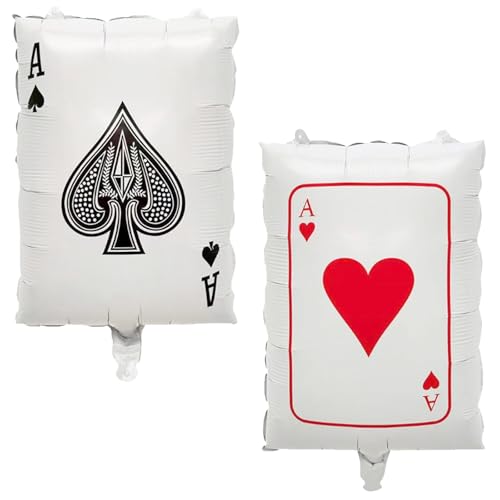 Ovanda 2 Stücke Casino Poker Luftballon Spielkarten Helium Folienballon,Poker Herz-Ass Kinder Deko Luftballons Pik-Ass,Casino Folienballon,für Jungen Mädchen Casino Thema Party Dekoration,Poker,Casino Ovanda 2 Stücke Casino Poker Luftballon Spielkarten Helium Folienballon,Poker Herz-Ass Kinder Deko Luftballons Pik-Ass,Casino Folienballon,für Jungen Mädchen Casino Thema Party Dekoration,Poker,Casino von Ovanda