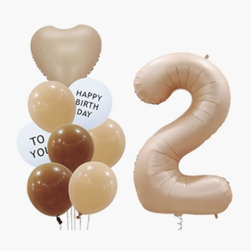 Ovanda Junge Mädchen Geburtstagsdeko 2 Jahre, Beige Happy Birthday Deko, Helium Luftballon 2., Happy Birthday deko,Folienballon Zahl 2,Geschenke Zum 2 Happy Birthday,für Junge Mädchen Geburtstag Party Ovanda Junge Mädchen Geburtstagsdeko 2 Jahre, Beige Happy Birthday Deko, Helium Luftballon 2., Happy Birthday deko,Folienballon Zahl 2,Geschenke Zum 2 Happy Birthday,für Junge Mädchen Geburtstag Party von Ovanda