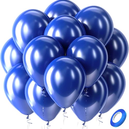 Ovanda 20 Stück 10 Zoll Luftballons Marineblau Helium,Latex Ballons,Luftballons Blau,Ballon Girlande Bogen,Dunkelblau,Nachtblau,für Hochzeit,Valentinstag,Geburtstag,Taufe,Kommunion,Babyparty,Jahrestag von Ovanda