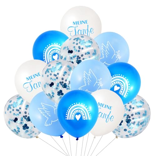 Ovanda 24 Stücke Taufe Luftballon, Taufe Deko, Junge Mädchen Blau Geschenk zur Taufe als Geburtstag Hochzeit Baby Shower Jubiläum Party Dekoration, Meine Taufe Taube Regenbogen Muster Taufe Ballon Ovanda 24 Stücke Taufe Luftballon, Taufe Deko, Junge Mädchen Blau Geschenk zur Taufe als Geburtstag Hochzeit Baby Shower Jubiläum Party Dekoration, Meine Taufe Taube Regenbogen Muster Taufe Ballon von Ovanda