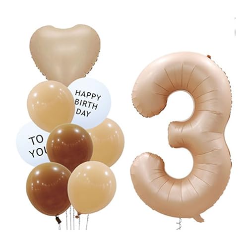Ovanda Junge Mädchen 3. Geburtstag Deko, XXL Aprikose Zahl 3 Luftballon, Happy Birthday Latex Ballon, Happy Birthday deko, Aprikose Braun Ballons,Folienballon für Geburtstagsdeko 3 jahre Junge Mädchen Ovanda Junge Mädchen 3. Geburtstag Deko, XXL Aprikose Zahl 3 Luftballon, Happy Birthday Latex Ballon, Happy Birthday deko, Aprikose Braun Ballons,Folienballon für Geburtstagsdeko 3 jahre Junge Mädchen von Ovanda