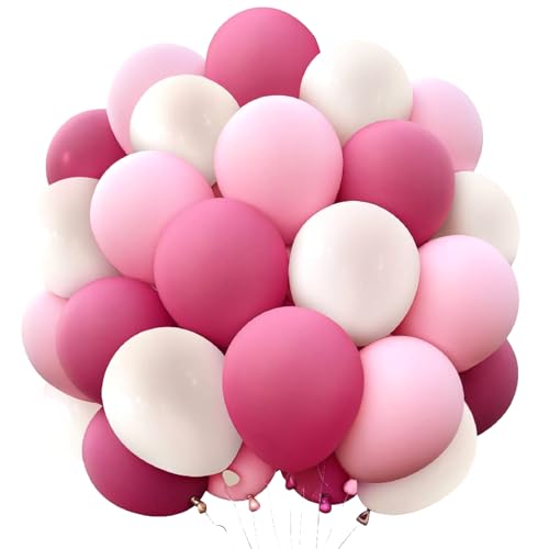 Ovanda 50 Stück 10 Zoll Rosenrot-Rosa-Weiß Luftballons, Rosa Luftballons, Pink Weiss Helium Ballons, Mädchen Geburtstag Dekorationen, Latex Ballons,Luftballon Hochzeit,Luftballon Girlande,Ballon Bogen Ovanda 50 Stück 10 Zoll Rosenrot-Rosa-Weiß Luftballons, Rosa Luftballons, Pink Weiss Helium Ballons, Mädchen Geburtstag Dekorationen, Latex Ballons,Luftballon Hochzeit,Luftballon Girlande,Ballon Bogen von Ovanda