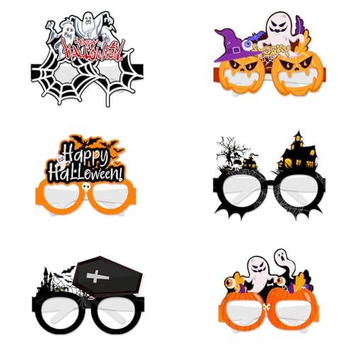 Ovanda 6 Stück Halloween Papierbrillen, Halloween Brillen, Partybrillen Set Halloweens Accessoires, Karneval Halloweens Party Deko Foto Requisiten, Fledermaus und Spinne Kreative Kostümaccessoires Ovanda 6 Stück Halloween Papierbrillen, Halloween Brillen, Partybrillen Set Halloweens Accessoires, Karneval Halloweens Party Deko Foto Requisiten, Fledermaus und Spinne Kreative Kostümaccessoires von Ovanda