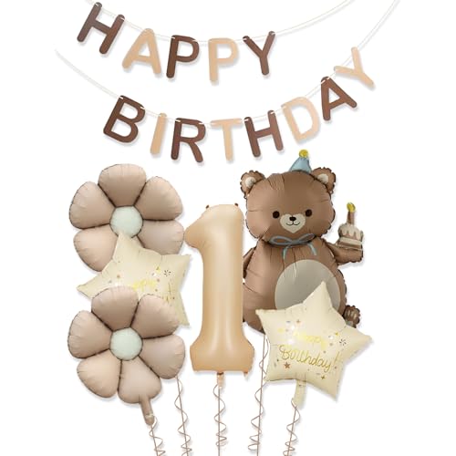 Ovanda Bär Geburtstagsdeko 1 Jahr Junge, Luftballon 1. Geburtstag Junge, Luftballons Deko 1. Geburtstag Junge, Geburtstagsdeko 1 Happy Birthday Banner Ovanda Bär Geburtstagsdeko 1 Jahr Junge, Luftballon 1. Geburtstag Junge, Luftballons Deko 1. Geburtstag Junge, Geburtstagsdeko 1 Happy Birthday Banner von Ovanda