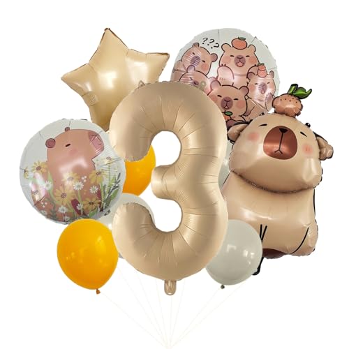 Ovanda Capybara Geburtstagsdeko 3 Jahre, Capybara Luftballon 3 Jahre Geburtstagsdeko, Folienballon 3, Kinder Geburtstagsfeier Digital Ballon Capybara Sachen Kinder Geburtstag Deko Ovanda Capybara Geburtstagsdeko 3 Jahre, Capybara Luftballon 3 Jahre Geburtstagsdeko, Folienballon 3, Kinder Geburtstagsfeier Digital Ballon Capybara Sachen Kinder Geburtstag Deko von Ovanda