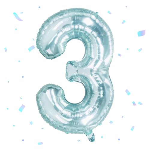 Ovanda Geburtstagsdeko 3 Jahre Junge, Kristallblau 3 Stehende XXL Riesen Folienballon Geburtstagsdeko, Deko 3. Geburtstag Junge, Geburtstag 3 Jahre Junges, Luftballon 3 Jahres Ovanda Geburtstagsdeko 3 Jahre Junge, Kristallblau 3 Stehende XXL Riesen Folienballon Geburtstagsdeko, Deko 3. Geburtstag Junge, Geburtstag 3 Jahre Junges, Luftballon 3 Jahres von Ovanda