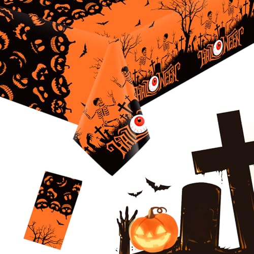 Ovanda Halloween Kürbis Tischdecke, 274 x 137 cm Halloween Tischdecke, Halloween Tischdecke Gruseliger Kürbis, Gruselige Schläger Tischdekoration Halloween Dekoration für Haus Tisch Garten Ovanda Halloween Kürbis Tischdecke, 274 x 137 cm Halloween Tischdecke, Halloween Tischdecke Gruseliger Kürbis, Gruselige Schläger Tischdekoration Halloween Dekoration für Haus Tisch Garten von Ovanda