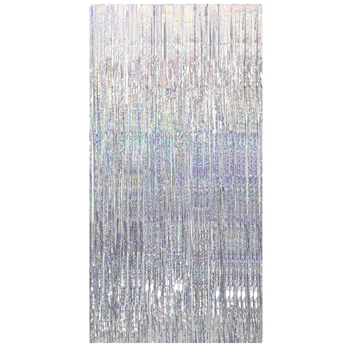 Ovanda Lametta Vorhang Silber Glitzer, Party Vorhang, Luftschlangen Silber, Geburtstagsdeko, Deko Vorhang Party, Deko Geburtstag Mädchen für Geburtstag, Weihnachten, Hochzeit,Festivals Deko(1 x 2,5 m) Ovanda Lametta Vorhang Silber Glitzer, Party Vorhang, Luftschlangen Silber, Geburtstagsdeko, Deko Vorhang Party, Deko Geburtstag Mädchen für Geburtstag, Weihnachten, Hochzeit,Festivals Deko(1 x 2,5 m) von Ovanda
