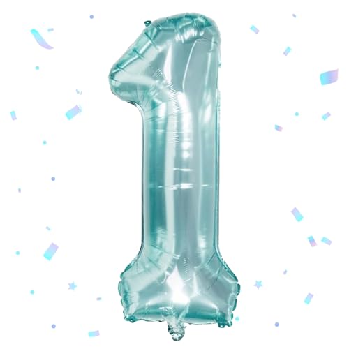 Ovanda Luftballon Zahl 1 Kristallblau,Folienballon 1,XXL 101 cm Zahlen Folienballon,Geburtstag 1 Jahre Deko, Kinder Junge Mädchen Zahlenballon für Babyparty Jubiläum Deko,Luftballon 1. Geburtstag Zahl Ovanda Luftballon Zahl 1 Kristallblau,Folienballon 1,XXL 101 cm Zahlen Folienballon,Geburtstag 1 Jahre Deko, Kinder Junge Mädchen Zahlenballon für Babyparty Jubiläum Deko,Luftballon 1. Geburtstag Zahl von Ovanda