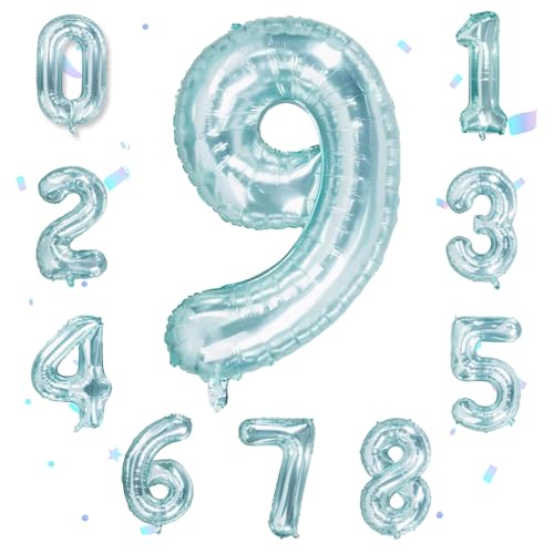 Ovanda Luftballon 9. Geburtstag, XXL Riesen Folienballon 100cm Geburtstagsdeko Jungen Ballon Zahl Deko zum Geburtstags, Luftballon 9 Jahre Junge, Fliegt mit Helium. 9 Geburtstag Junge Ovanda Luftballon 9. Geburtstag, XXL Riesen Folienballon 100cm Geburtstagsdeko Jungen Ballon Zahl Deko zum Geburtstags, Luftballon 9 Jahre Junge, Fliegt mit Helium. 9 Geburtstag Junge von Ovanda