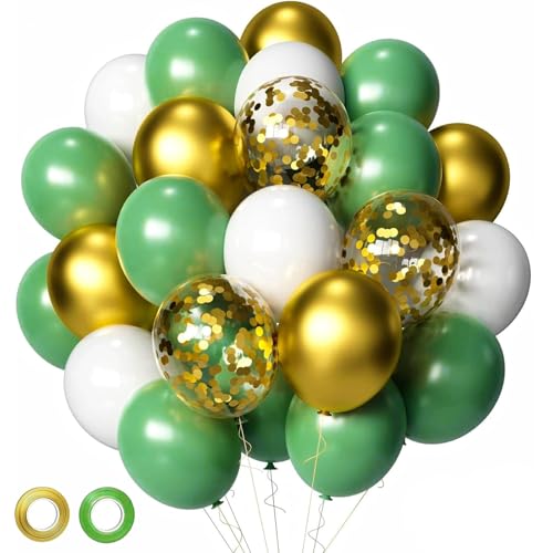 Ovanda Hochzeitsdeko Luftballons Grüne Gold 30 Stk 12 zoll, Salbei Grün Gold Weiß LuftBallons Konfetti Metallic Ballons für Jungen Mädche Geburtstage, Hochzeit, Baby shower, Babyparty, Jubiläum Party Ovanda Hochzeitsdeko Luftballons Grüne Gold 30 Stk 12 zoll, Salbei Grün Gold Weiß LuftBallons Konfetti Metallic Ballons für Jungen Mädche Geburtstage, Hochzeit, Baby shower, Babyparty, Jubiläum Party von Ovanda