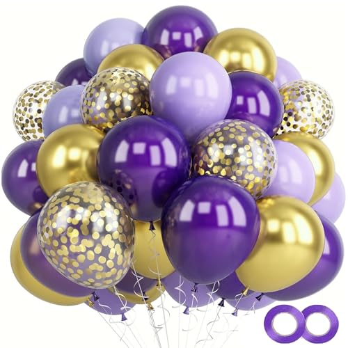 Ovanda Hochzeitsdeko Luftballons Lila Set, 30 Stück 12 Zoll Gold Violett Helium Latex LuftBallons,Ballons mit Konfetti, Geburtstagsdeko Mädchen für Hochzeit Brautparty Baby Shower Party Deko Ovanda Hochzeitsdeko Luftballons Lila Set, 30 Stück 12 Zoll Gold Violett Helium Latex LuftBallons,Ballons mit Konfetti, Geburtstagsdeko Mädchen für Hochzeit Brautparty Baby Shower Party Deko von Ovanda