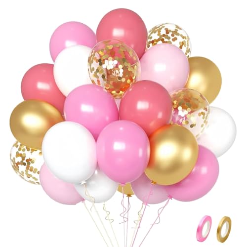 Ovanda Hochzeitsdeko Luftballons Rosa Set, 30 Stück 12 Zoll Luftballons Rosa Rosegold, Weiß und Konfetti Ballon Partyballon Deko Helium Ballons Rose Gold Dekoration fur Geburtstag, Baby Dusche Party Ovanda Hochzeitsdeko Luftballons Rosa Set, 30 Stück 12 Zoll Luftballons Rosa Rosegold, Weiß und Konfetti Ballon Partyballon Deko Helium Ballons Rose Gold Dekoration fur Geburtstag, Baby Dusche Party von Ovanda