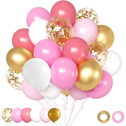 Ovanda Rosa Weiß Gold Luftballons Hochzeit,30 Stück Pastell Rosa Weiß Metallic Gold Konfetti Latex Ballons,Luftballons Geburtstag,für Mädchen Babyparty Geburtstagdeko Hochzeit Luftballons Valentinstag Ovanda Rosa Weiß Gold Luftballons Hochzeit,30 Stück Pastell Rosa Weiß Metallic Gold Konfetti Latex Ballons,Luftballons Geburtstag,für Mädchen Babyparty Geburtstagdeko Hochzeit Luftballons Valentinstag von Ovanda