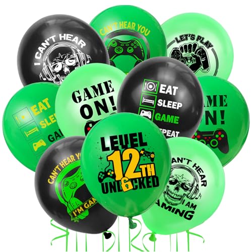Ovanda Videospiel Geburtstag Deko 12 Jahre, 12. Geburtstag Luftballons, Geburtstagsparty Ballon Set, Deko 12 Geburtstags Junge, Geburtstagsdeko 12 Jahre Junge, Luftballon 12 Ovanda Videospiel Geburtstag Deko 12 Jahre, 12. Geburtstag Luftballons, Geburtstagsparty Ballon Set, Deko 12 Geburtstags Junge, Geburtstagsdeko 12 Jahre Junge, Luftballon 12 von Ovanda