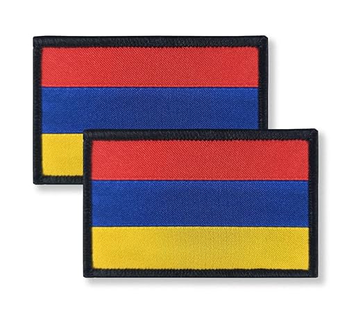 Overdecor Aufnäher mit armenischer Flagge, taktische Militär-Patches – Klettverschluss – 2 Stück von Overdecor