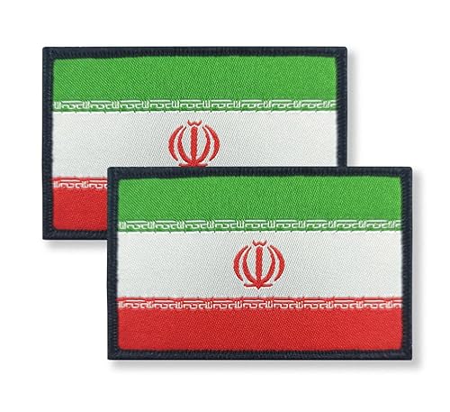 Overdecor Flaggen-Patch, taktischer Patch, Klettverschluss, 2 Stück (Iran) von Overdecor