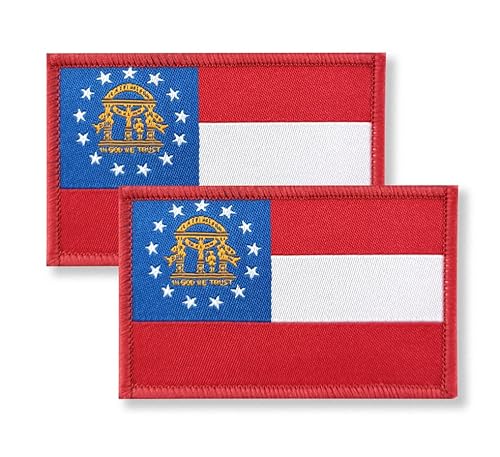 Overdecor Staatsflagge, taktischer Aufnäher, Klettverschluss, 2 Stück (Georgia) von Overdecor