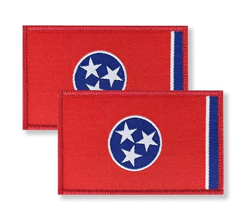 Overdecor Staatsflagge, taktischer Aufnäher, Klettverschluss, 2 Stück (Tennessee) von Overdecor