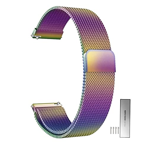 Edelstahl Mesh Uhrenarmband Für Herren Und Damen Metall Magnetverschluss Smartwatch Ersatz Armband 14mm 16mm 18mm 20mm 22mm 24mm Schnellverschluss Watch Strap Band ( Color : Colourful , Size : 18mm ) Edelstahl Mesh Uhrenarmband Für Herren Und Damen Metall Magnetverschluss Smartwatch Ersatz Armband 14mm 16mm 18mm 20mm 22mm 24mm Schnellverschluss Watch Strap Band ( Color : Colourful , Size : 18mm ) von Overhil1s