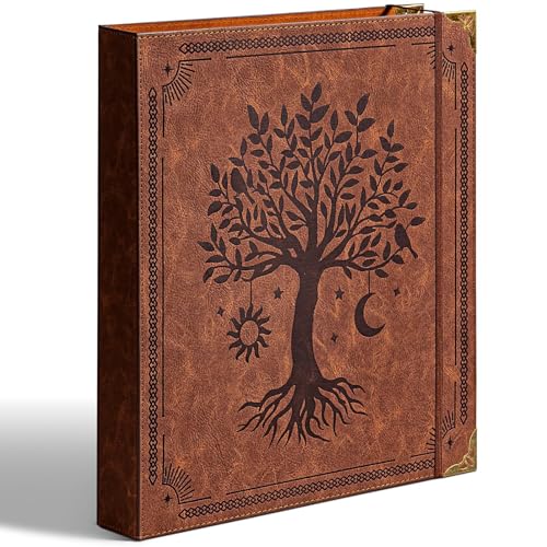 Ovesmusl D-Ringbuch aus Leder, passend für 21,6 x 27,9 cm Briefpapier, 3,8 cm EZD-Ringbücher für 400 Blatt, Notizblock-Papiereinband, lose Blätter, Organizer mit Innentaschen, brauner Baum Ovesmusl D-Ringbuch aus Leder, passend für 21,6 x 27,9 cm Briefpapier, 3,8 cm EZD-Ringbücher für 400 Blatt, Notizblock-Papiereinband, lose Blätter, Organizer mit Innentaschen, brauner Baum von Ovesmusl