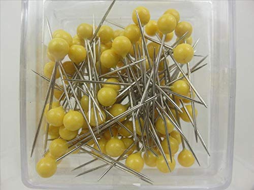 Ovinaht- 100 Stück Polsterstecker 0,8 x 38mm / Tapezierstecker gelb von Ovinaht