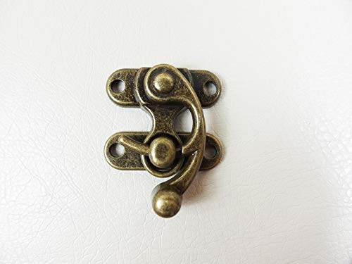 Ovinaht 2 Stück Hakenverschluss/Riegelverschluss/Hakenverschluss 45x37mm - altmessing von Ovinaht
