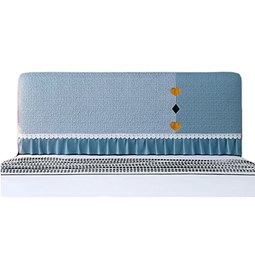 OwkHome Kopfteilbezug Aus Jacquardstoff Mit Stauraum, Schlafzimmer-Dekorschutz(Blue,180cm(71inch)) von OwkHome