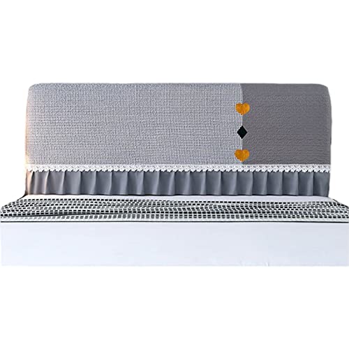 OwkHome Kopfteilbezug Aus Jacquardstoff Mit Stauraum, Schlafzimmer-Dekorschutz(Light Grey,180cm(71inch)) von OwkHome