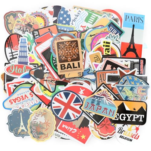 Reise Aufkleber Retro Vintage Stickers Set, 100 Stücke Retro Vintage Reiseaufklebern - für Tagebuch, Kalender, Laptop, Reiseetui, Handyhüllenherstellung DIY Reise Aufkleber Retro Vintage Stickers Set, 100 Stücke Retro Vintage Reiseaufklebern - für Tagebuch, Kalender, Laptop, Reiseetui, Handyhüllenherstellung DIY von Ownkim