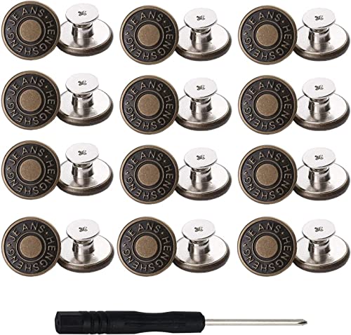 12pcs Ersatz Knöpfe, Ersetzen 17mm Knöpfe, 17mm Durchmesser, Knöpfe für Jeans mit Nieten, Jeans Knopf zum Einschlagen, Metall Hosenknopf, zur Reparatur von Jeans, Hose 12pcs Ersatz Knöpfe, Ersetzen 17mm Knöpfe, 17mm Durchmesser, Knöpfe für Jeans mit Nieten, Jeans Knopf zum Einschlagen, Metall Hosenknopf, zur Reparatur von Jeans, Hose von Owyee