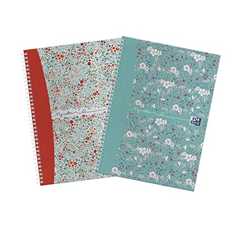 Oxford Floral and Bloom Hefte, 140 Seiten, Doppelpack, geeignet für Scribzee A4 Oxford Floral and Bloom Hefte, 140 Seiten, Doppelpack, geeignet für Scribzee A4 von Oxford