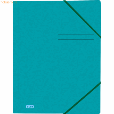 10 x Oxford Eckspannmappe Top File+ A4 3 Klappen aqua von Oxford