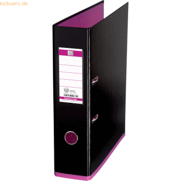 Oxford Ordner myColour A4 PP-Folie kaschiert 80mm schwarz/pink Oxford Ordner myColour A4 PP-Folie kaschiert 80mm schwarz/pink von Oxford