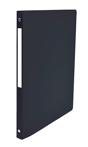 20 Stück Ordner, neutral, A4, Rücken 20 mm, 4 runde Ringe, Deckblatt aus Polypropylen, Schwarz von Oxford
